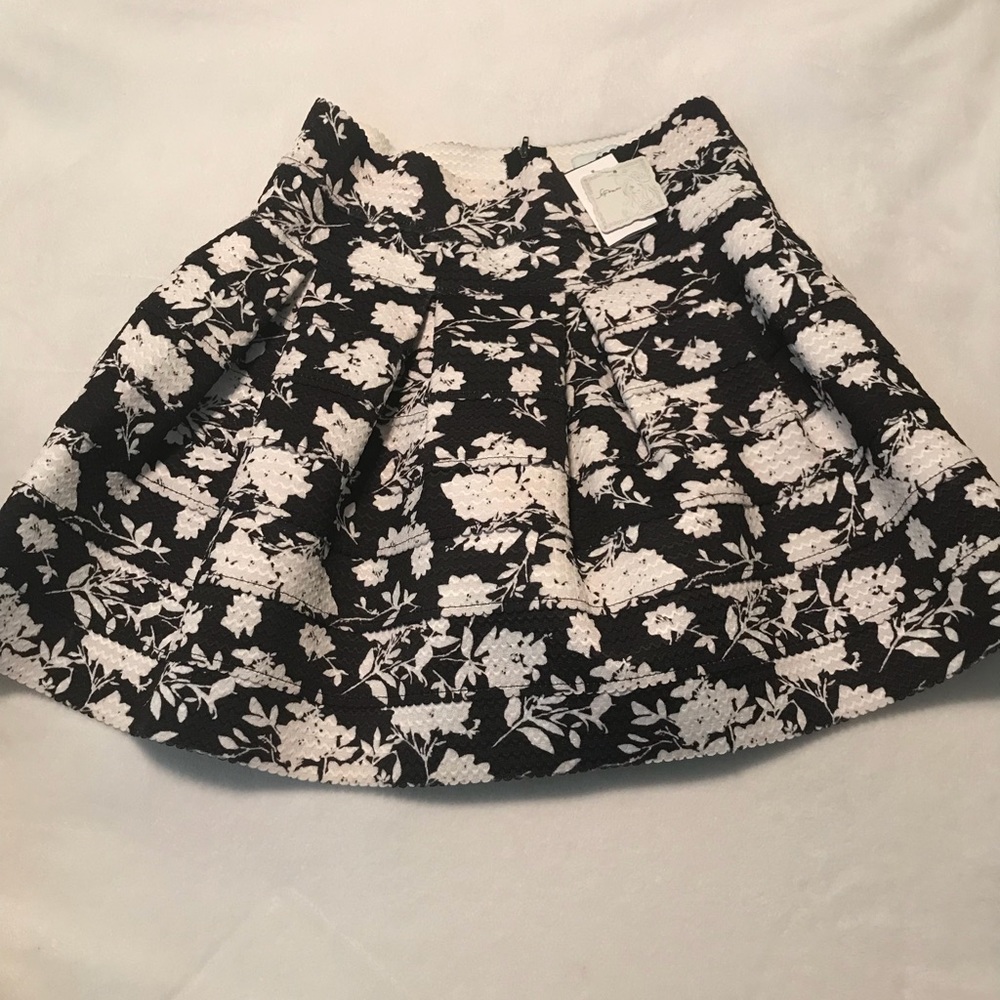 Nordstrom floral scalloped bandage skirt